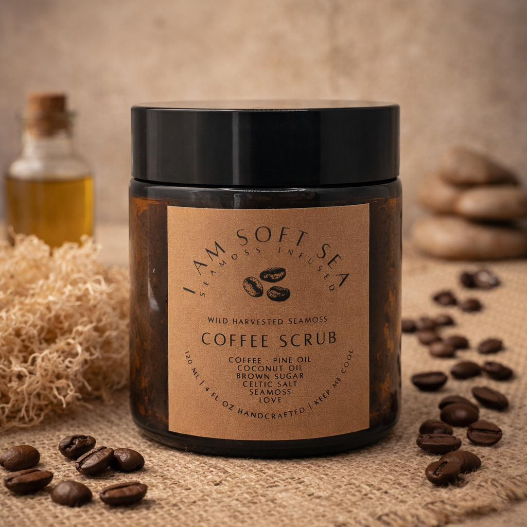 Pine Infused Seamoss Coffee Scrub